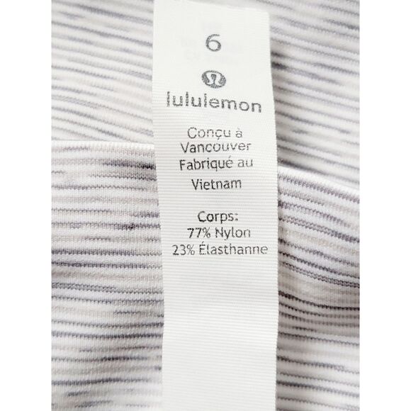 LULULEMON 6 Align Women Size 6 Gray Wht‎ High Rise Leggings *Ink Swipe On Hip" - Picture 8 of 8